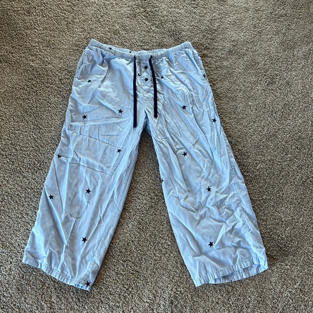 Blue Pajama pants with black stars